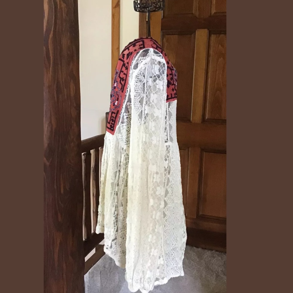 Free people lace and gauze tunic S - Picture 4 of 9